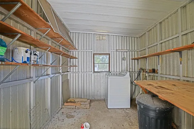 a view of a storage & utility room