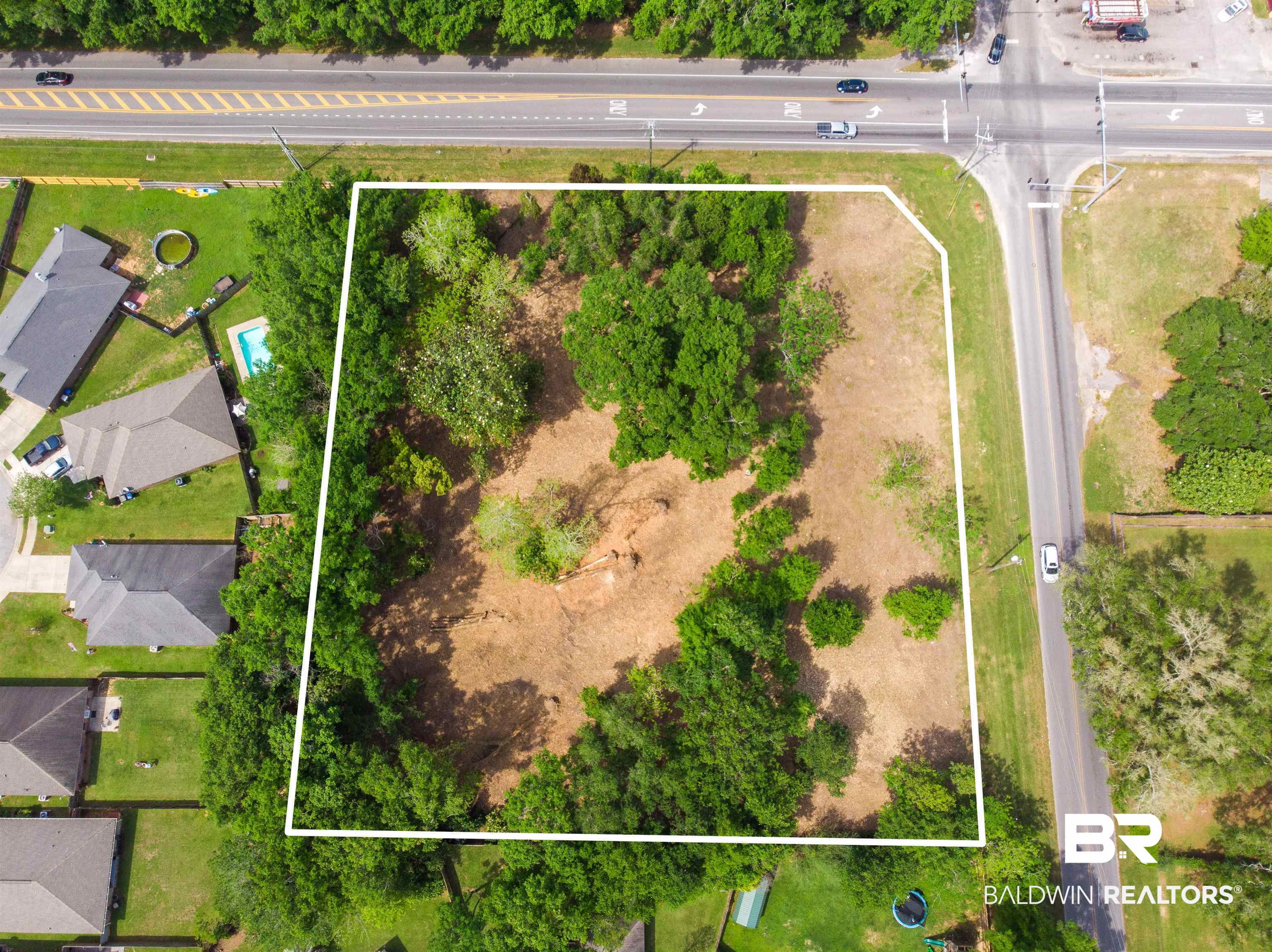104 North Hickory Street Foley, AL 36535 - Photo 11 of 16 Aerial view of subject pr
