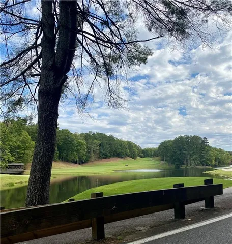 a view of a yard with a tree