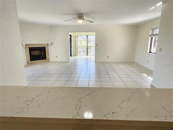 an empty room with window