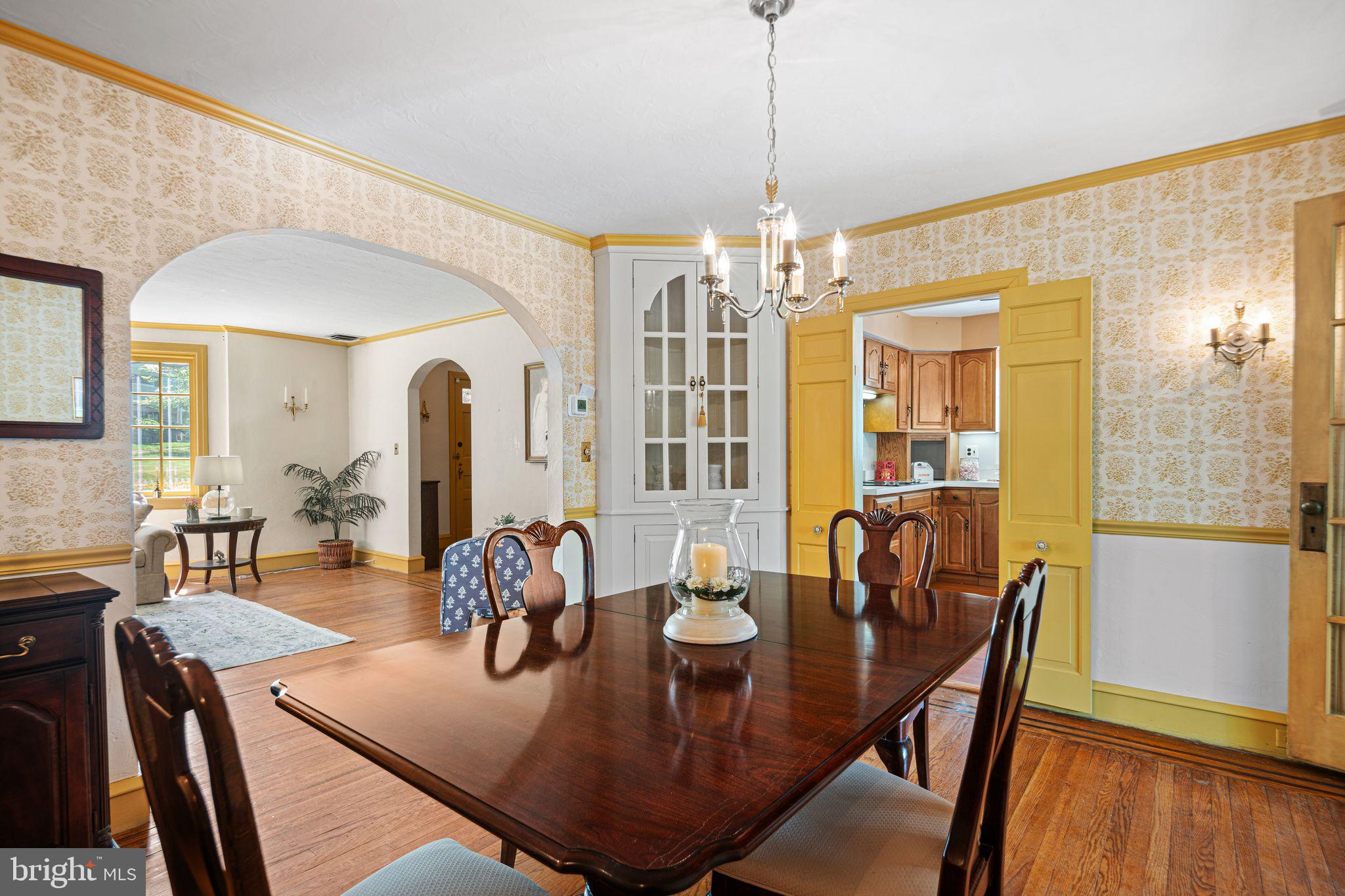 223 Hopkins Road Haddonfield, NJ 08033 - Photo 11 of 51 a view of a dining room with furniture window and wooden floor