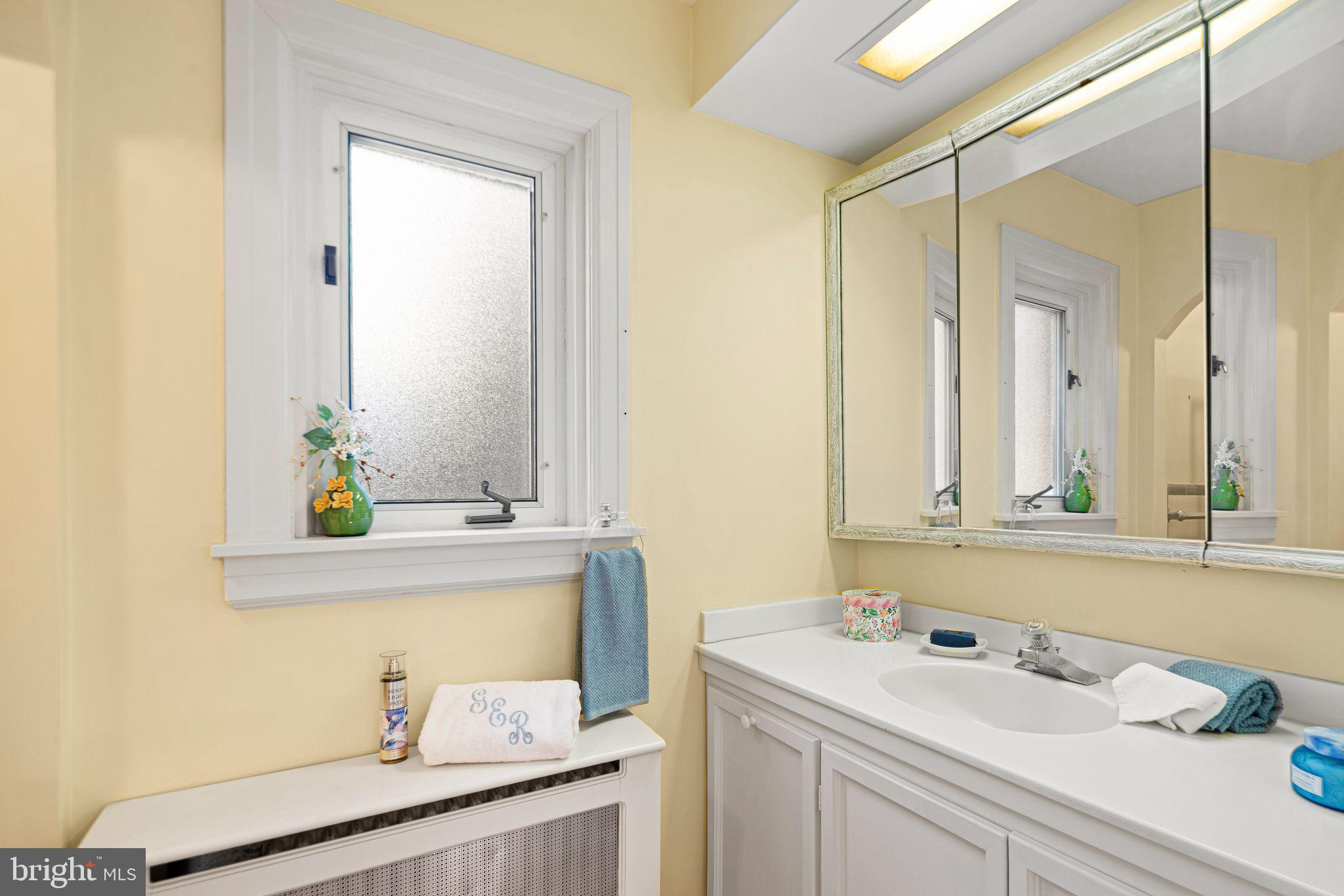 223 Hopkins Road Haddonfield, NJ 08033 - Photo 26 of 51 a bathroom with a sink and a mirror