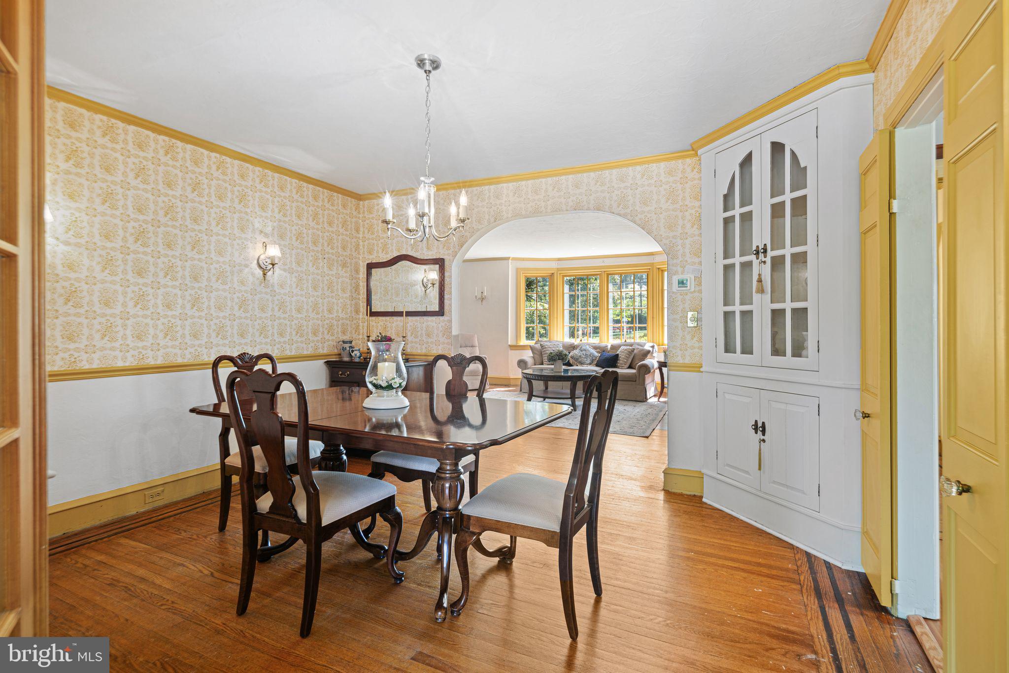 223 Hopkins Road Haddonfield, NJ 08033 - Photo 10 of 51 a view of a dining room with furniture window and wooden floor