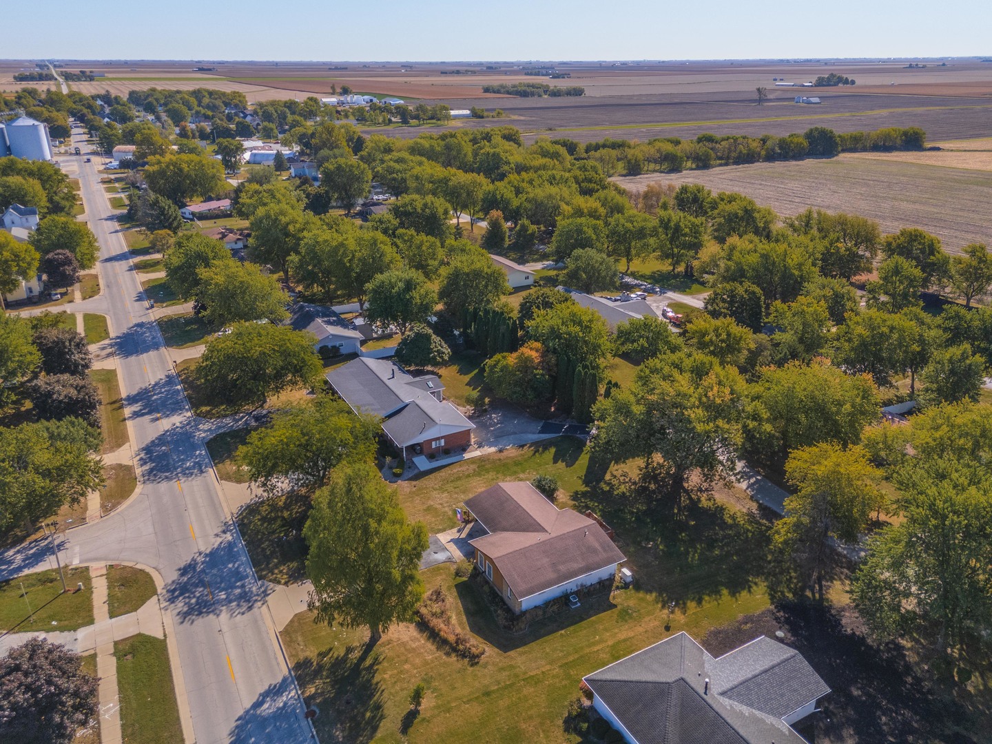 504 West Jackson Street Cullom, IL 60929 - Photo 23 of 51 an aerial view of residential house with outdoor space