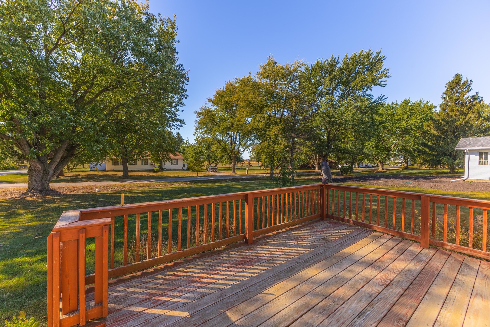 504 West Jackson Street Cullom, IL 60929 - Photo 42 of 51 a view of deck with mountain view and wooden floor