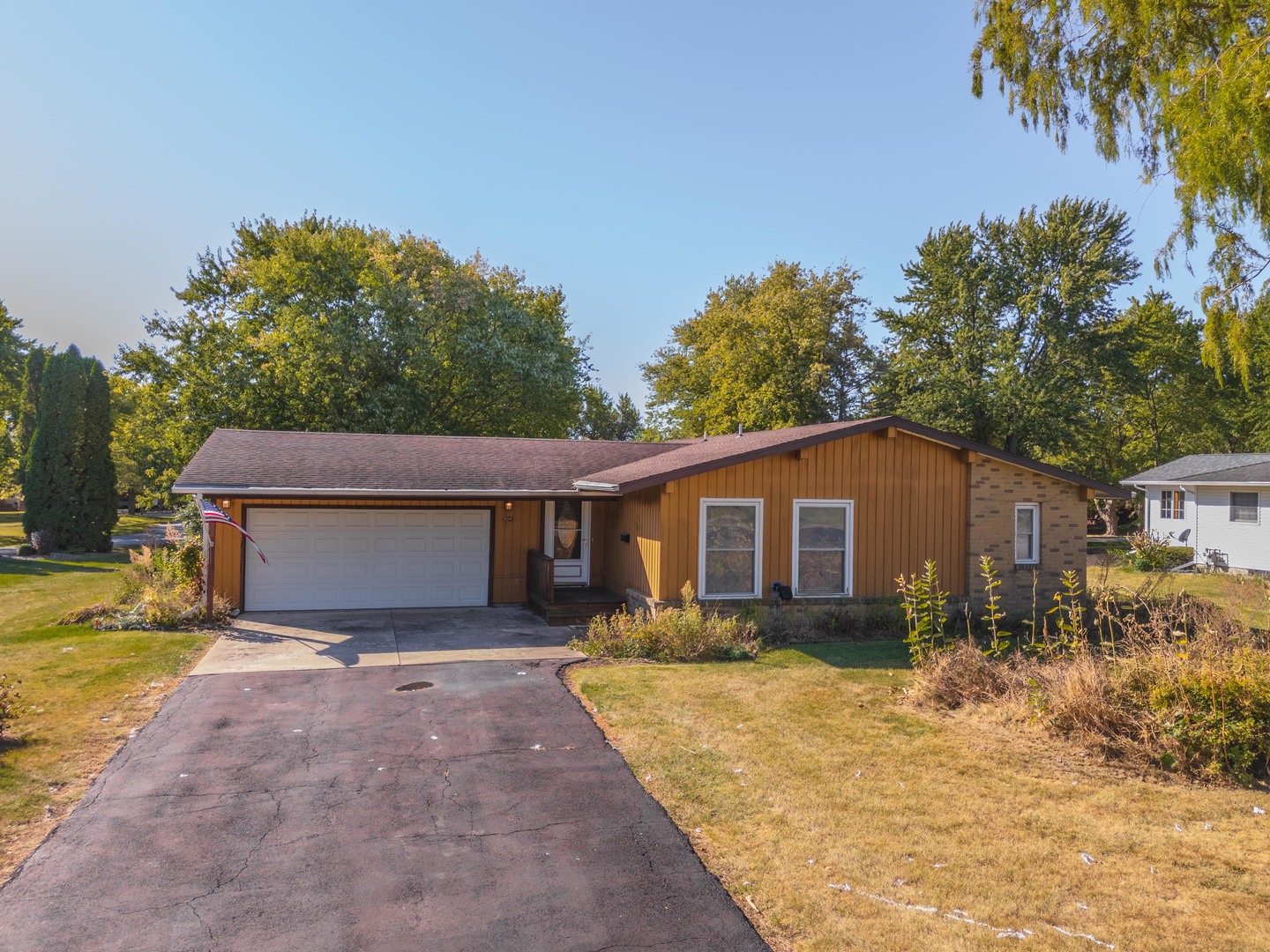 504 West Jackson Street Cullom, IL 60929 - Photo 44 of 51 a view of a house with backyard and trees
