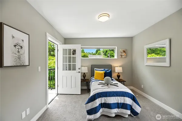 a living room with furniture and a gate