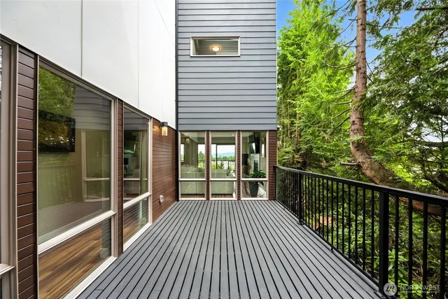 a view of a house with a balcony