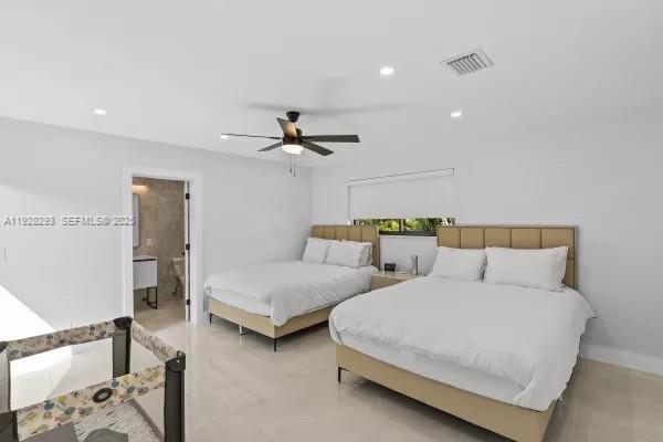 965 Northeast 171 Street Miami, FL 33162 - Photo 20 of 29 a bedroom with two beds and painted walls