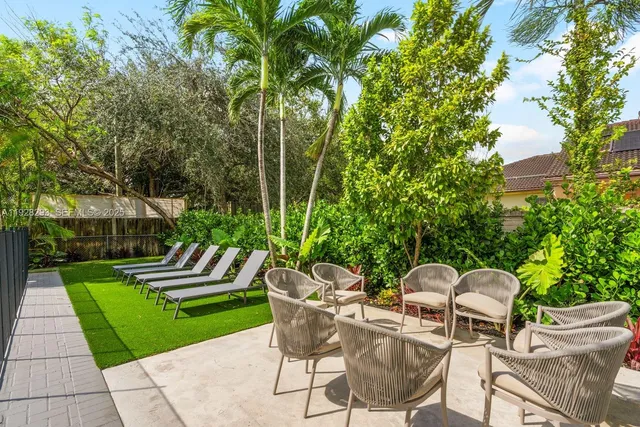 a house view with a seating space