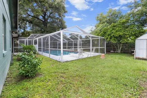 a backyard of house with green space