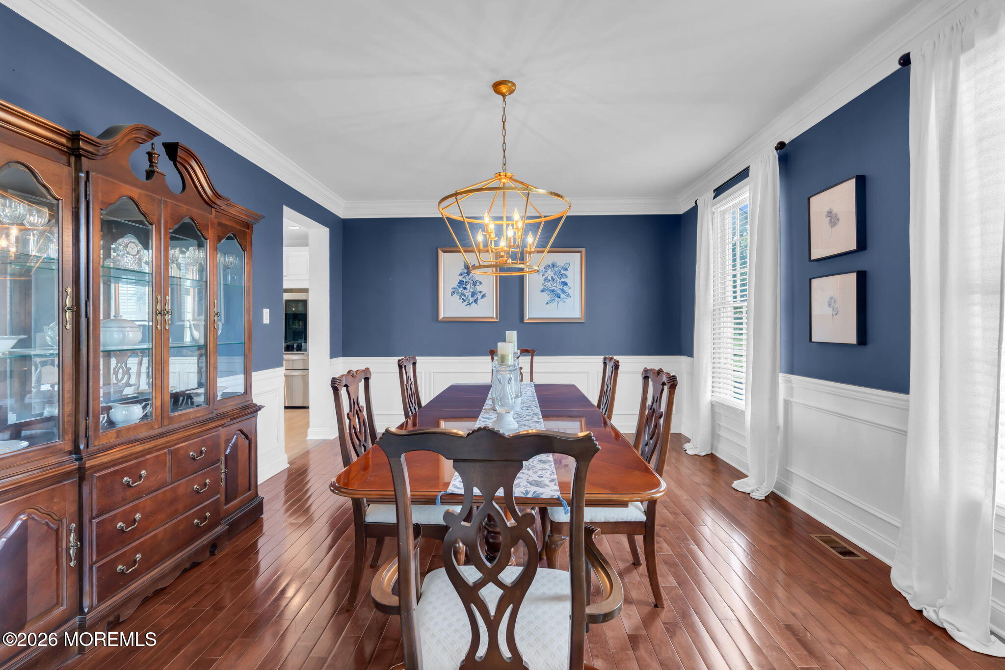 42 Ridgeview Way Allentown, NJ 08501 - Photo 16 of 47 a view of a dining room with furniture window and wooden floor