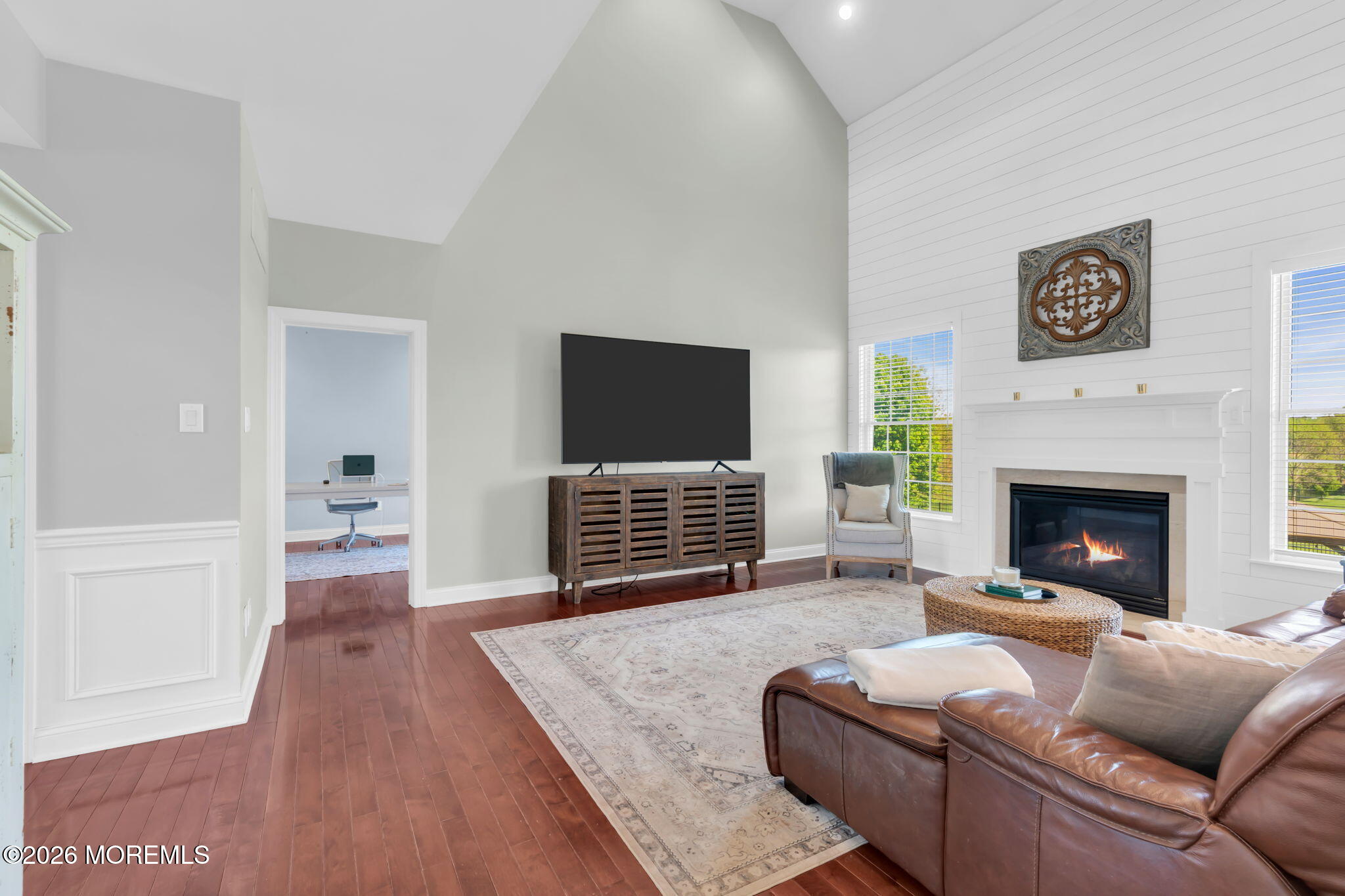42 Ridgeview Way Allentown, NJ 08501 - Photo 10 of 47 a living room with furniture and a fireplace