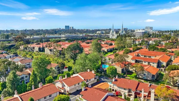 an aerial view of multiple house
