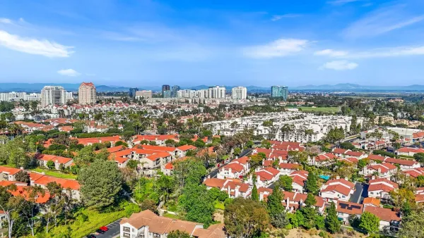 an aerial view of multiple house
