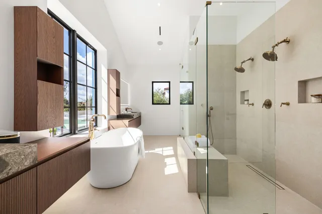 a view of a lake with houses