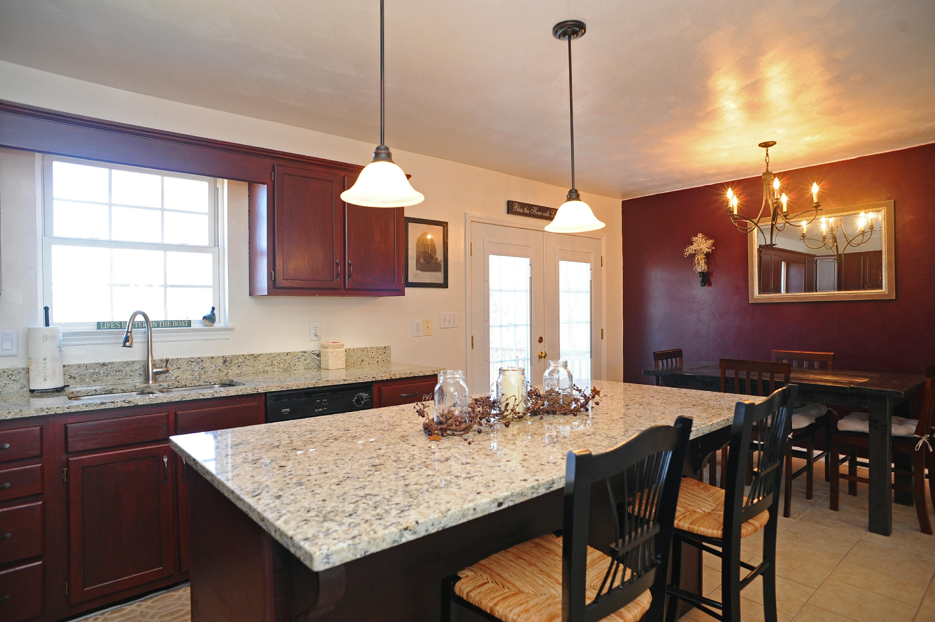 265 Northridge Road Hardy, VA 24101 - Photo 8 of 59 a kitchen with a counter a sink and cabinets