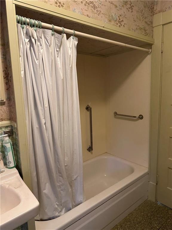 626 Sterner Street Confluence, PA 15424 - Photo 28 of 49 a bathroom with a shower and a sink