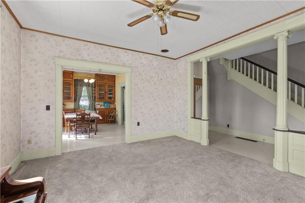 626 Sterner Street Confluence, PA 15424 - Photo 10 of 49 a view of livingroom with furniture and a ceiling fan