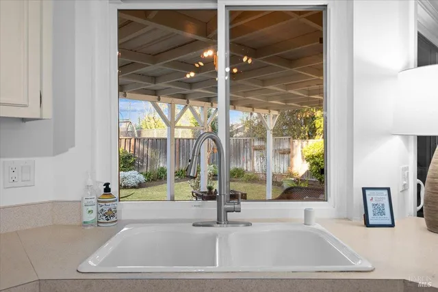 a bathroom with a tub and a sink
