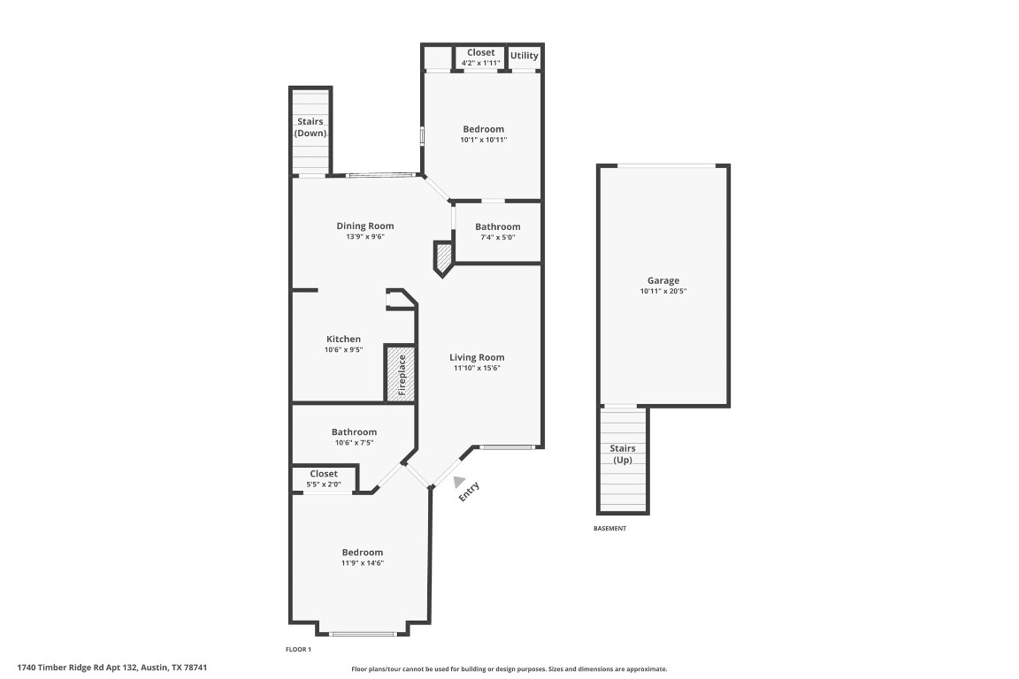 1740 Timber Ridge Road, Unit 132 Austin, TX 78741 - Photo 23 of 26 a picture of a floor plan