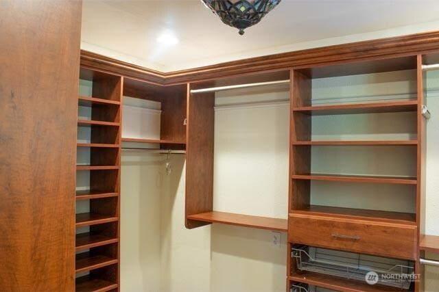 9844 173rd Avenue Southwest Rochester, WA 98579 - Photo 20 of 38 a view of walk in closet with empty racks