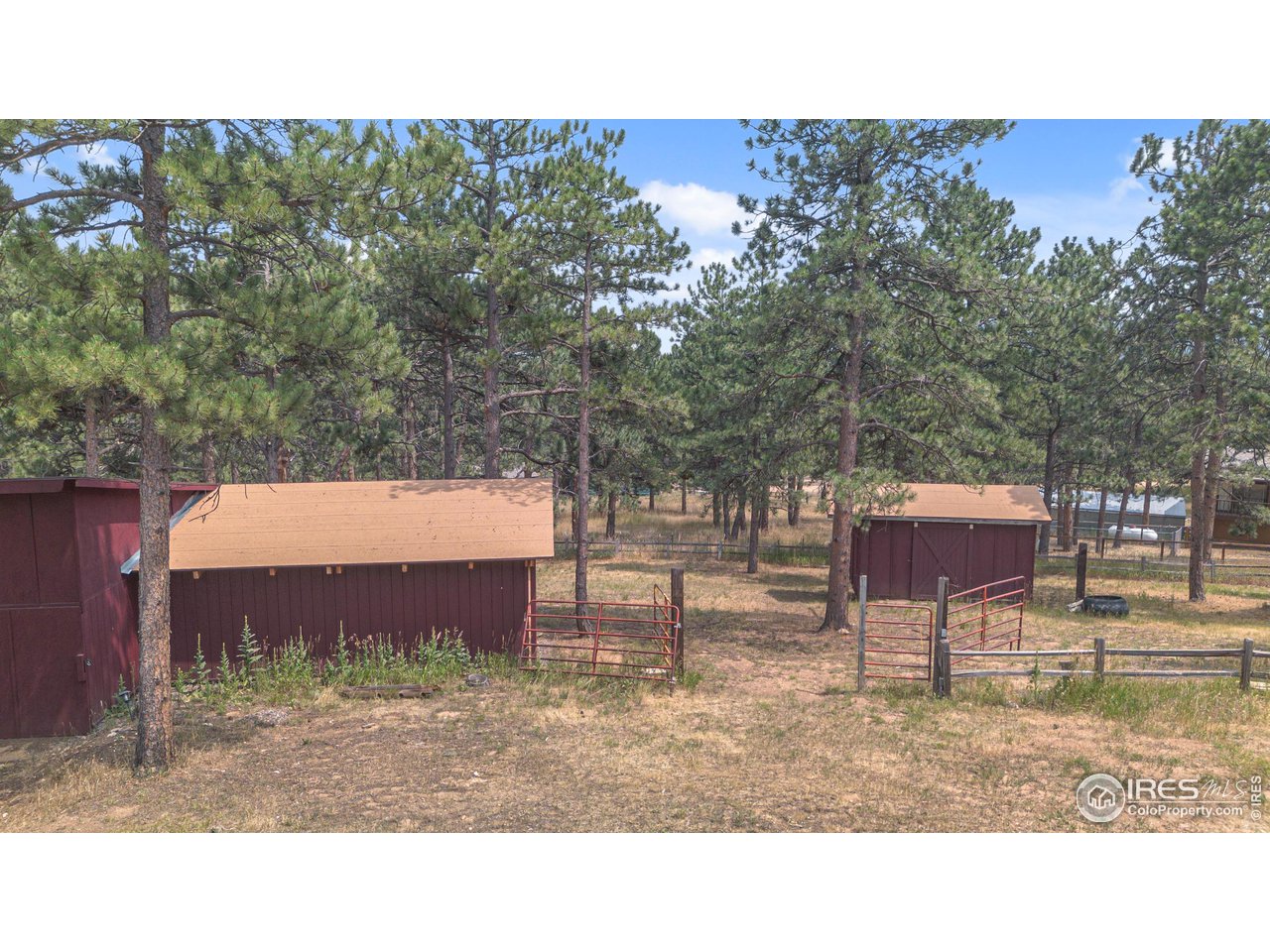 1107 Mountain Pines Road Boulder, CO 80302 - Photo 21 of 40 a backyard of a house with a yard and outdoor seating