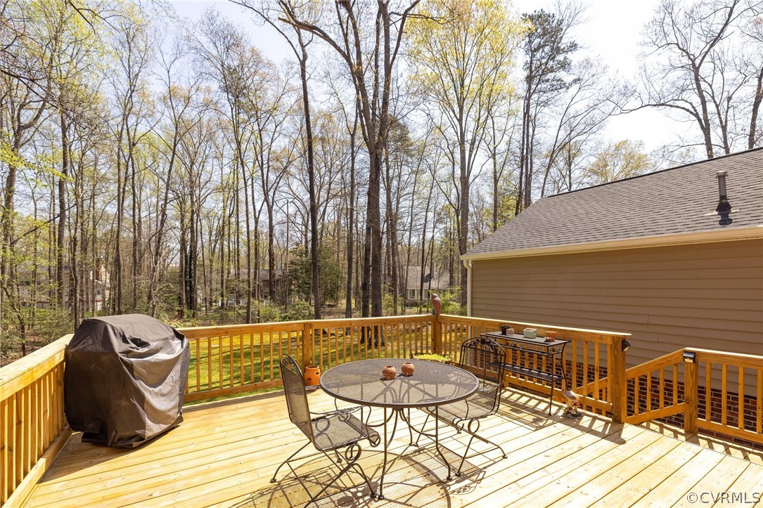 13331 Queensgate Road Midlothian, VA 23114 - Photo 42 of 46 a view of a balcony with couch and wooden floor