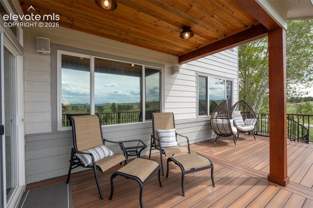 2385 Antelope Ridge Trail Parker, CO 80138 - Photo 10 of 47 UPPER PATIO WITH SPIRAL STAIRCASE