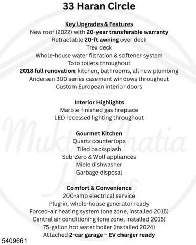 $1,698,000 | 33 Haran Circle, Millburn, NJ 07041