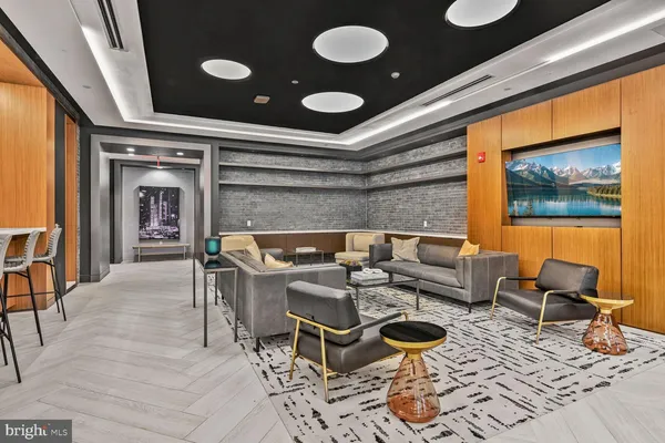 a living room with furniture and a couch
