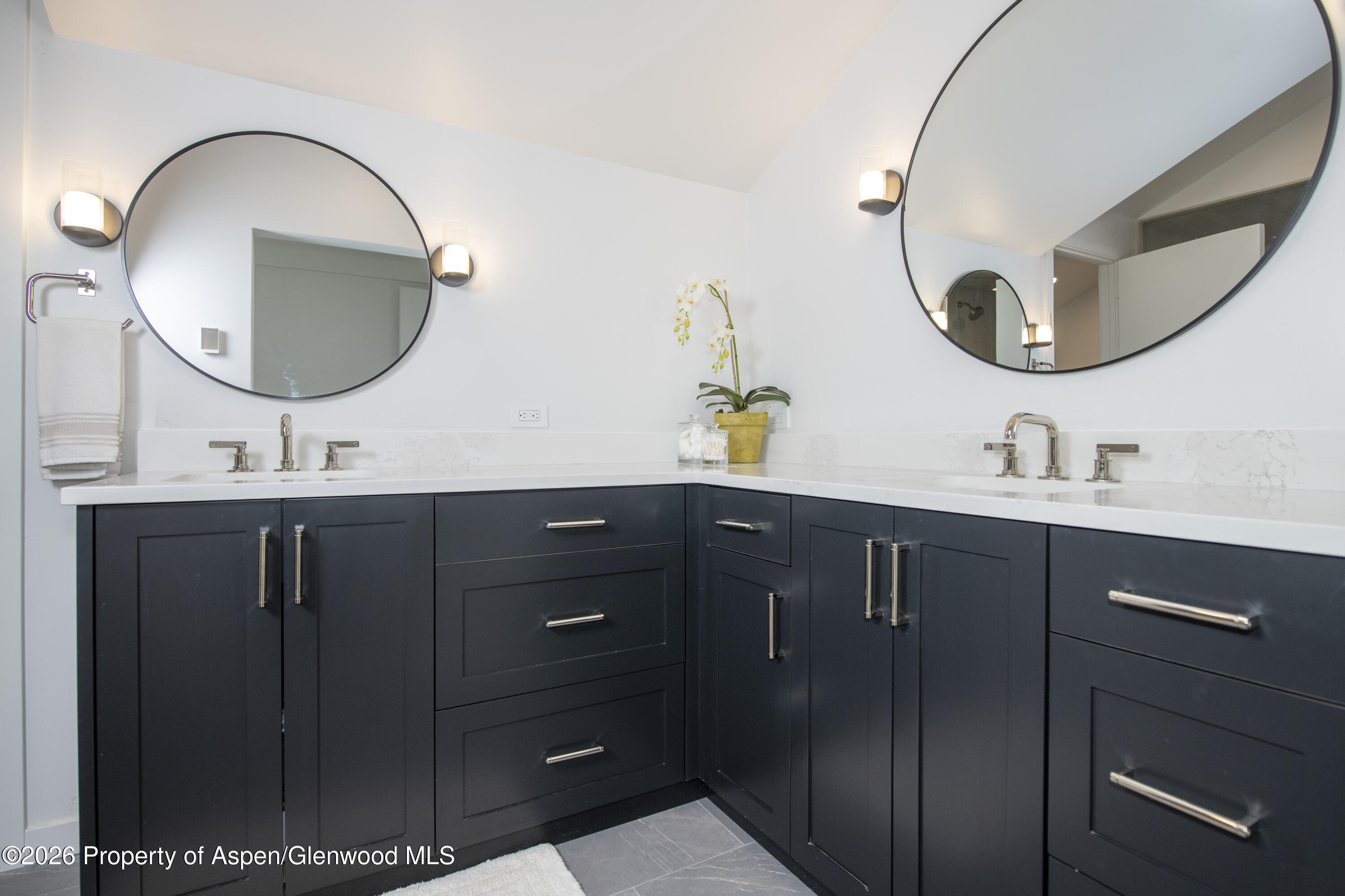 450 Solar Way Aspen, CO 81611 - Photo 18 of 51 a bathroom with a sink and a mirror