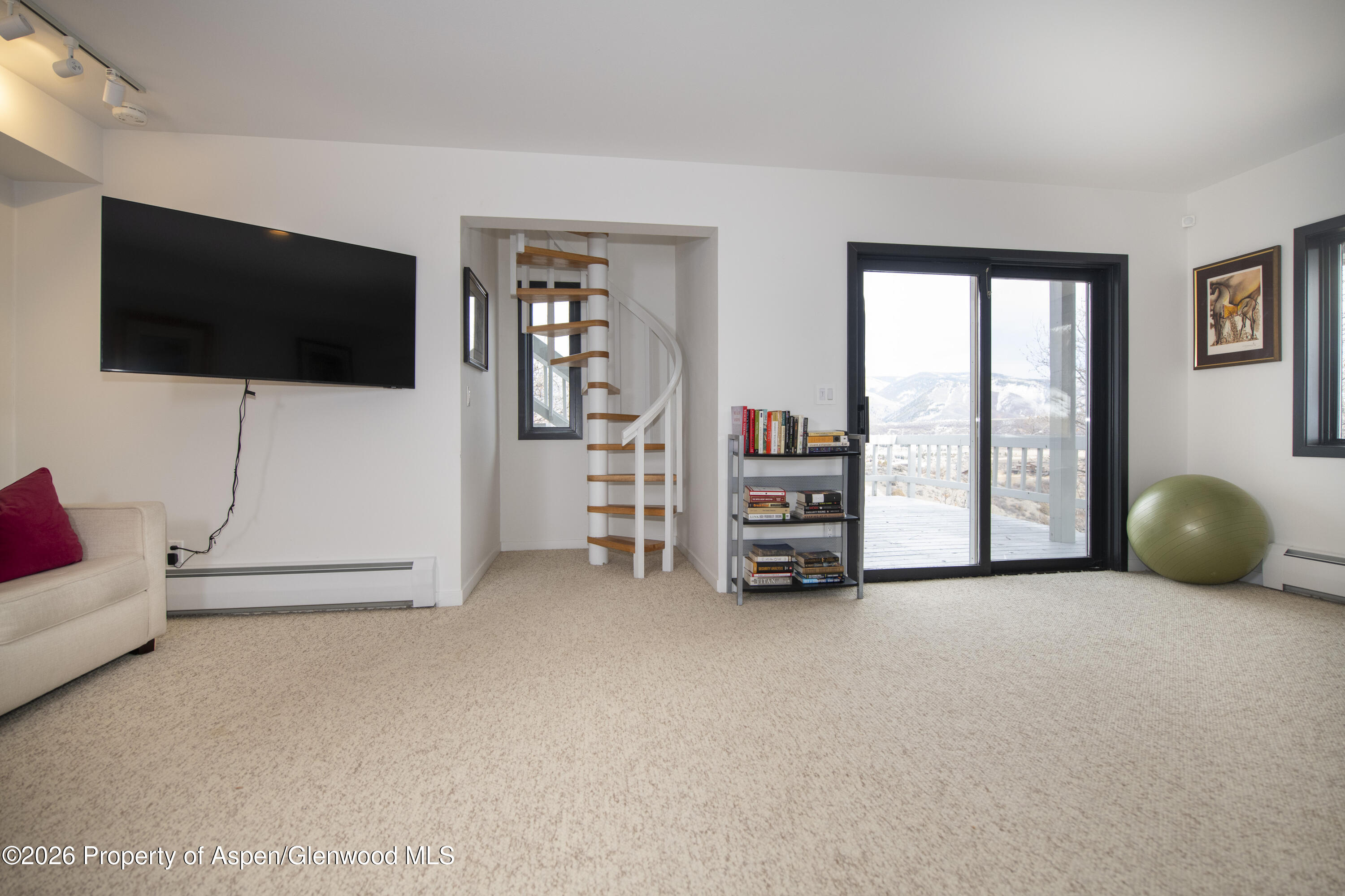 450 Solar Way Aspen, CO 81611 - Photo 38 of 51 a living room with furniture and a flat screen tv