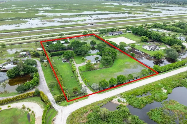 a view of a lake with a city