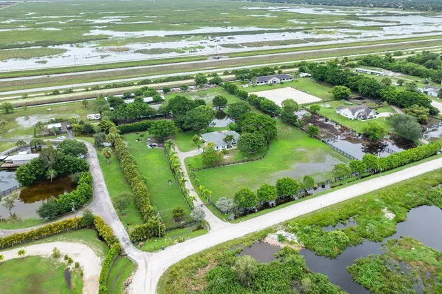a view of a lake with a city