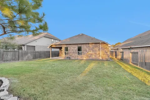 a view of a backyard with a garden