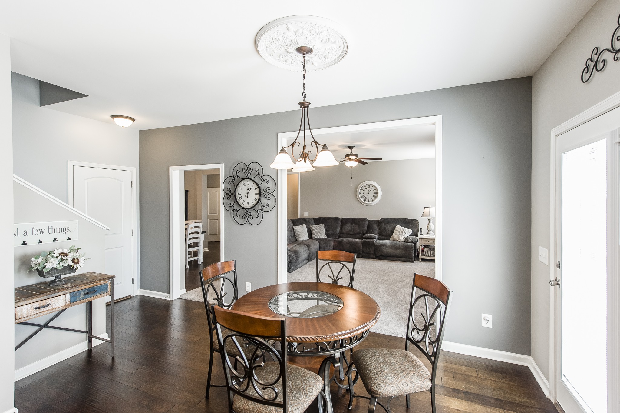 114 Monteview Drive Hendersonville, TN 37075 - Photo 16 of 42 a view of a dining room with furniture a chandelier and wooden floor