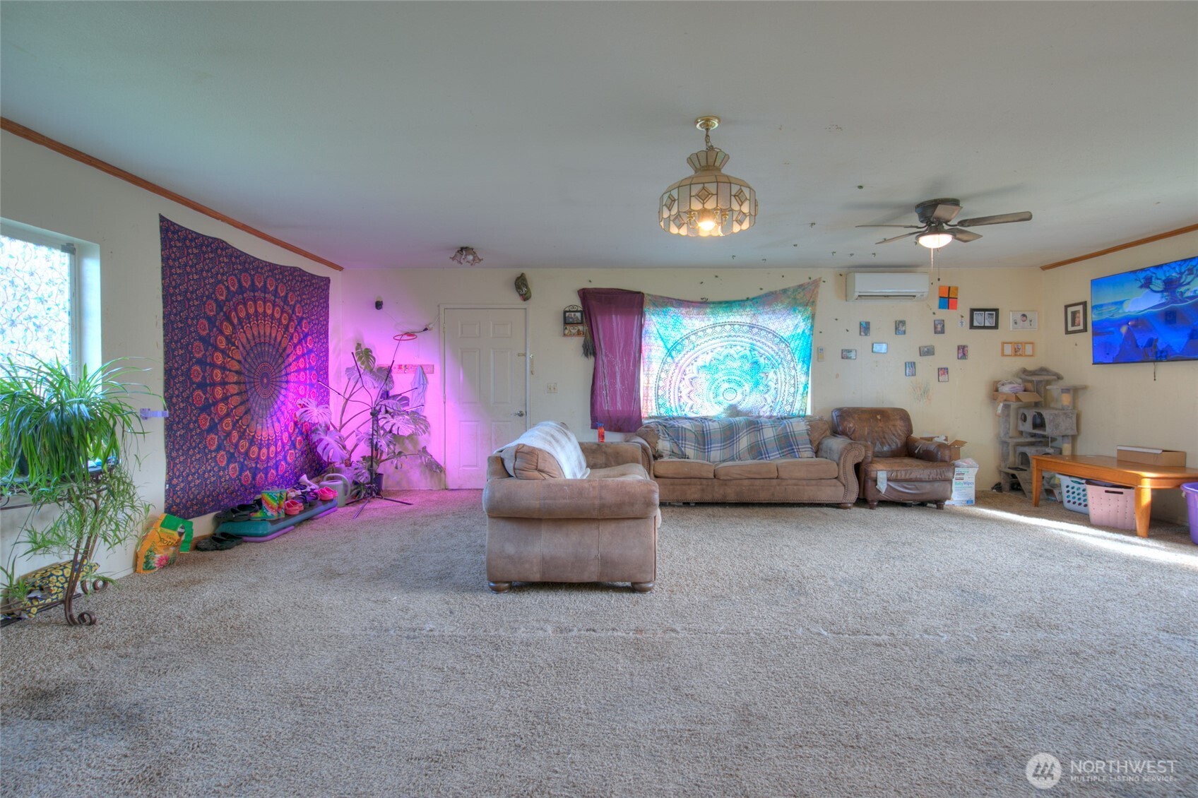 102 Elma Street Copalis Beach, WA 98535 - Photo 21 of 23 a living room with furniture and a flat screen tv