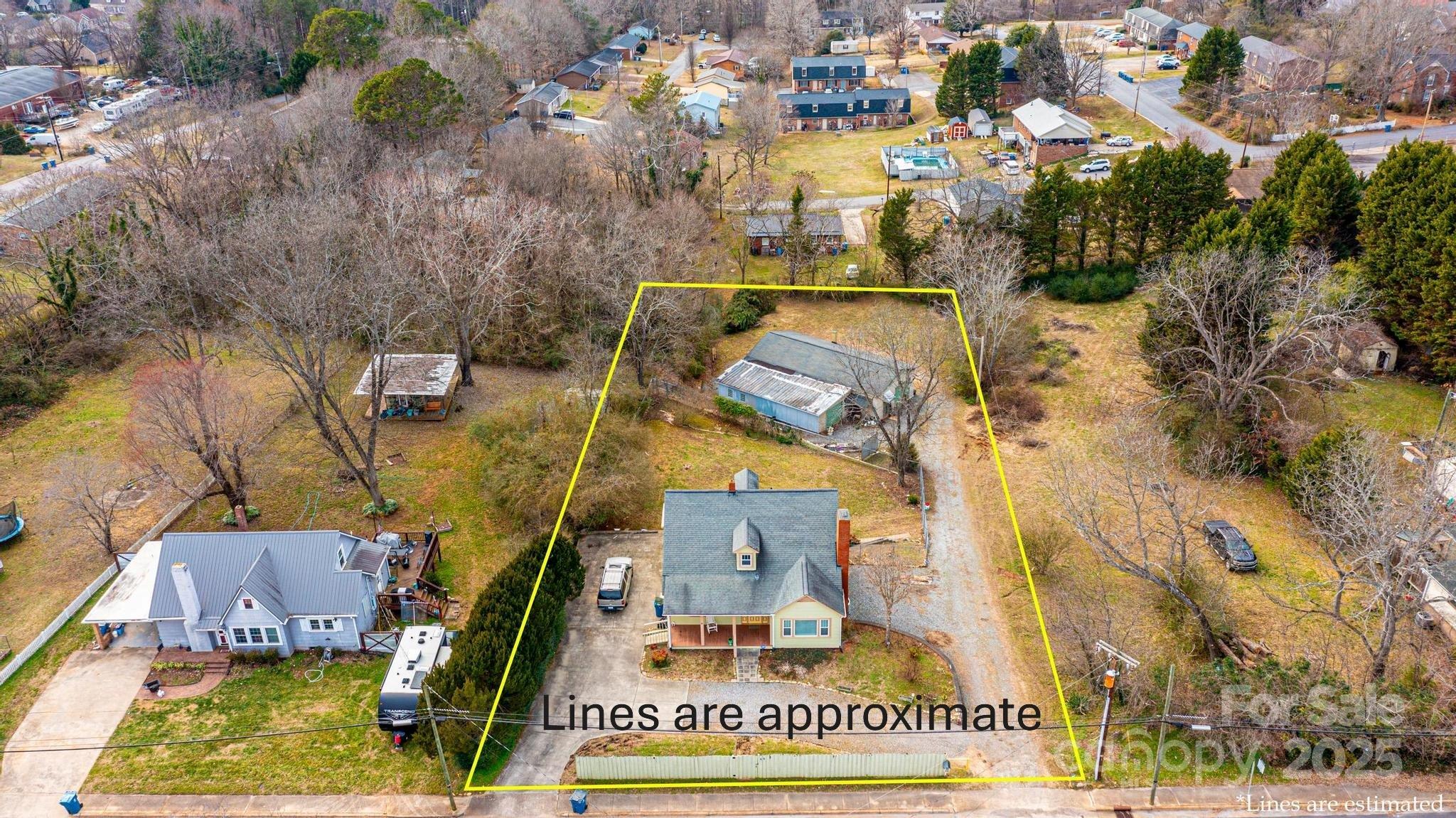 55 Duke Street Granite Falls, NC 28630 - Photo 42 of 45 an aerial view of residential houses with outdoor space