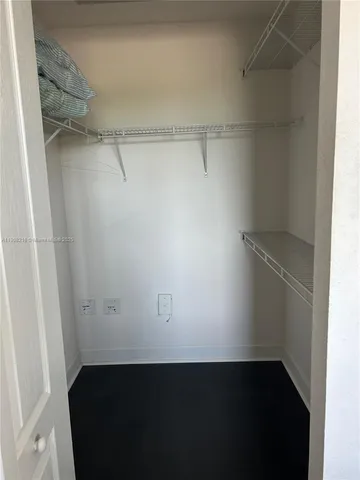 a close view of walk in closet