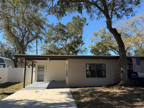 a front view of a house
