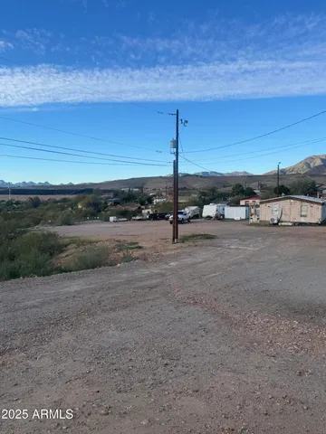 a view of a road with an outdoor space