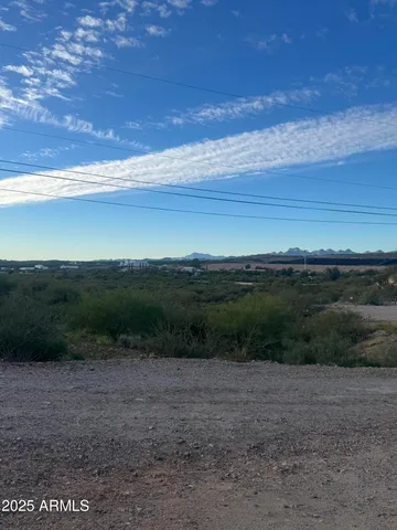 a view of a yard with an ocean