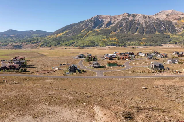 a view of a town with mountain view