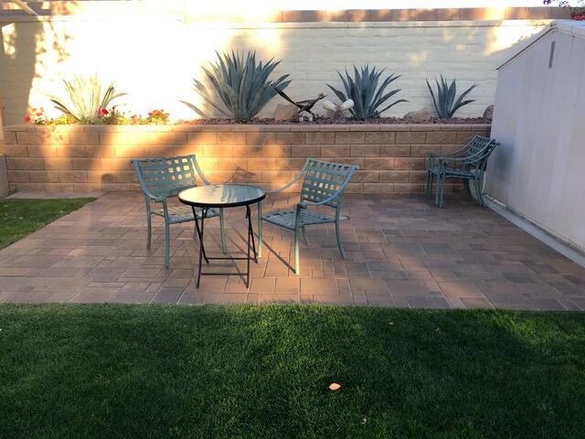 84136 Ave 44, Unit 59 Indio, CA 92203 - Photo 5 of 8 a view of a backyard with a garden and plants