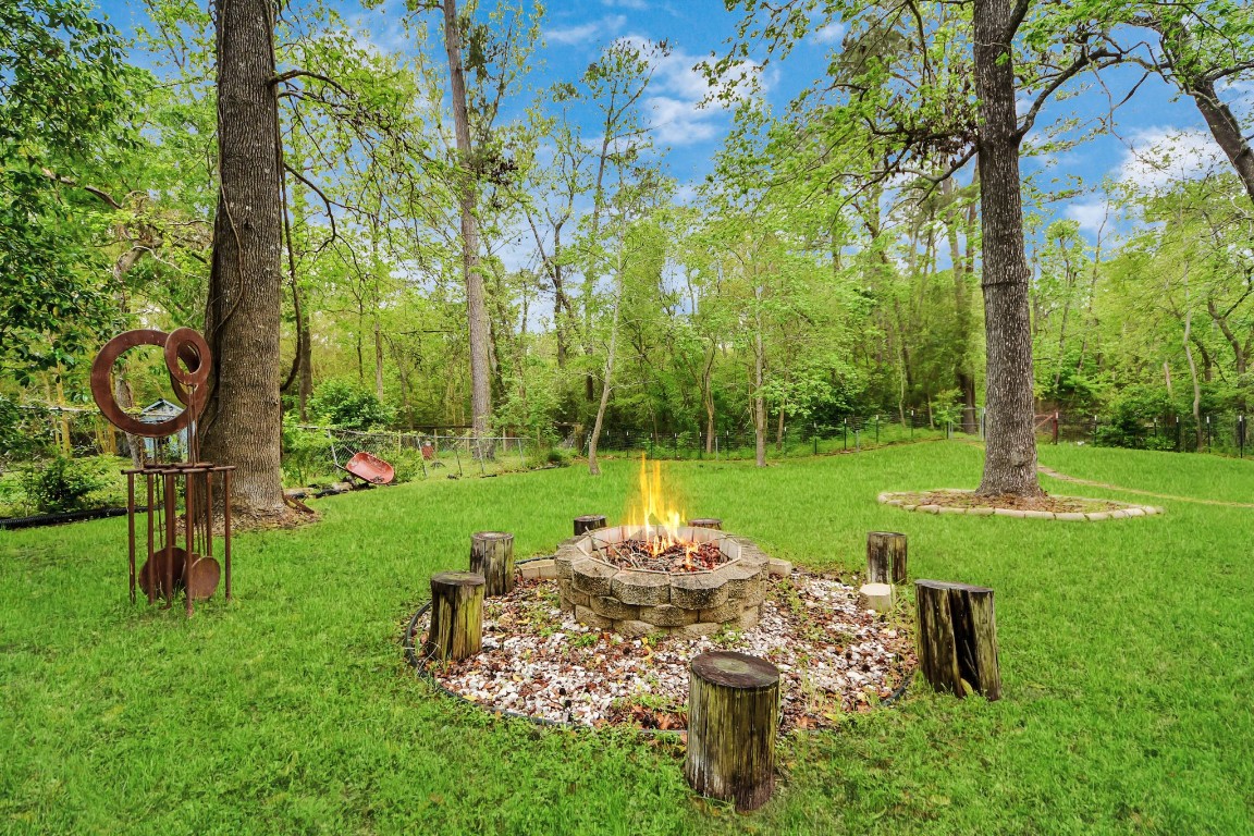 25803 Timber Lakes Drive Spring, TX 77380 - Photo 4 of 48 a view of a garden with a table and chairs