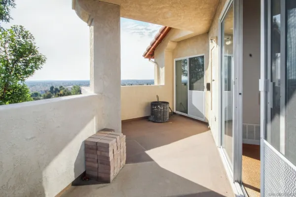 a view of balcony with couch