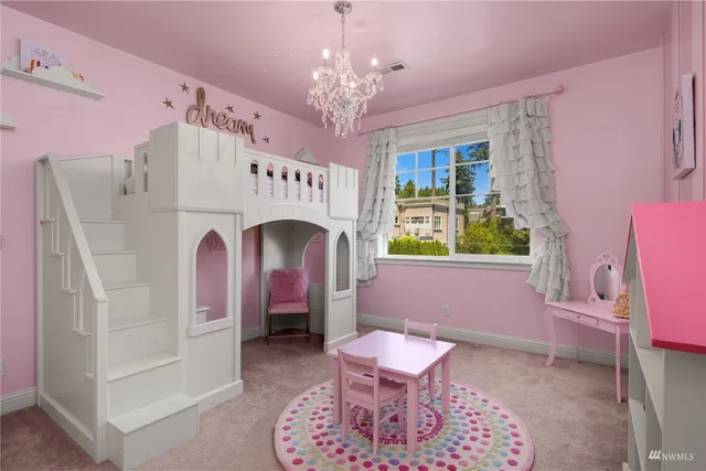 a bathroom with a sink double vanity and a mirror
