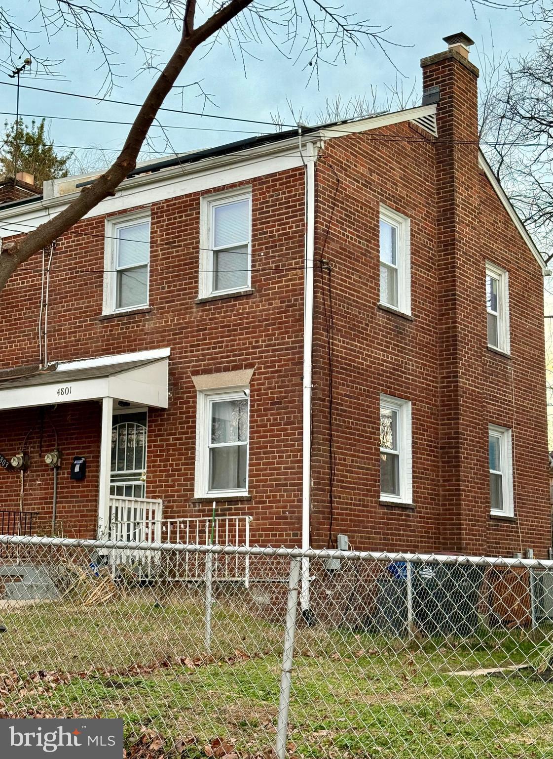 a backyard view of a house