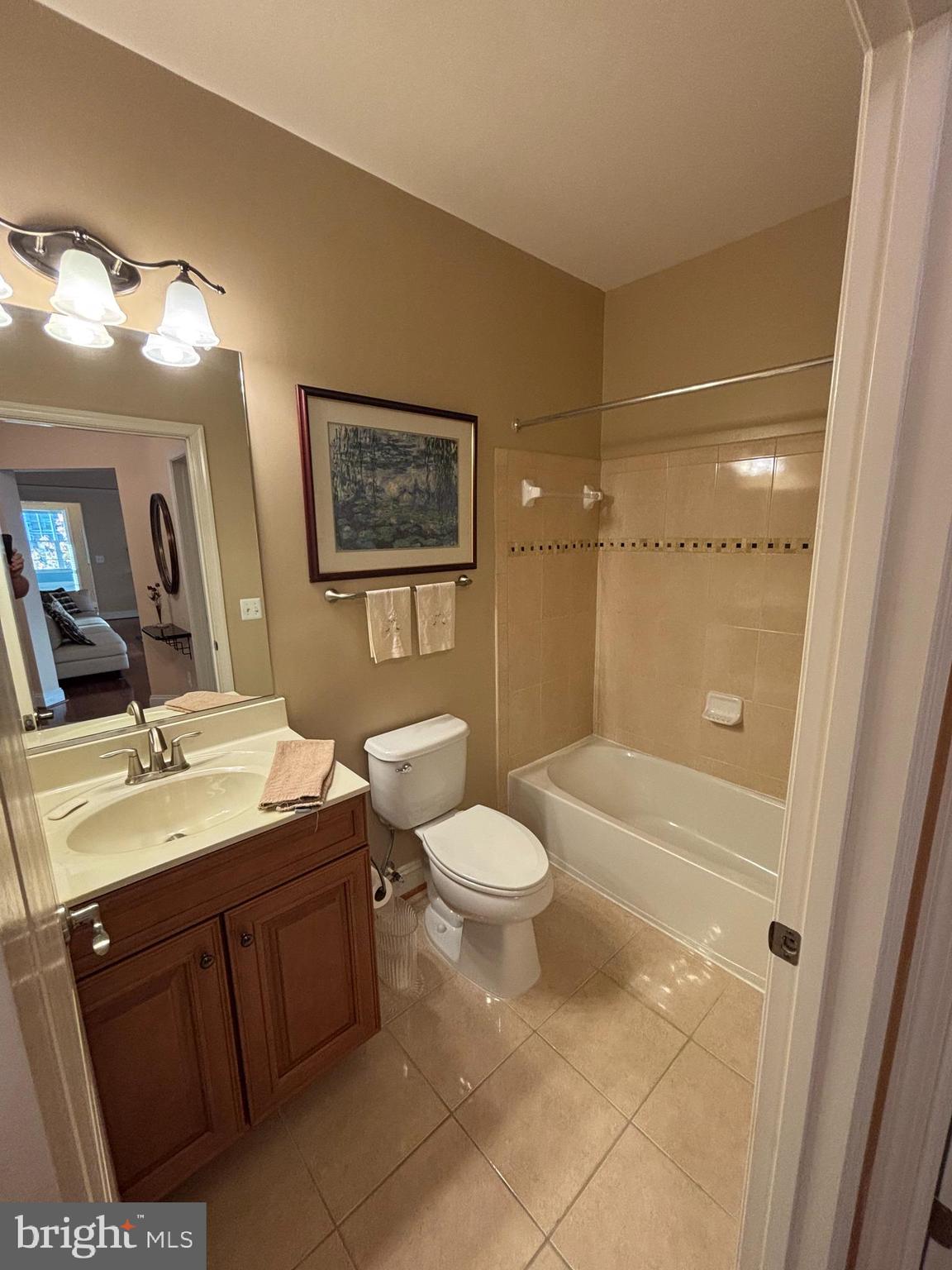 7300 Travertine Drive, Unit 302 Baltimore, MD 21209 - Photo 15 of 19 a bathroom with a sink a toilet and shower